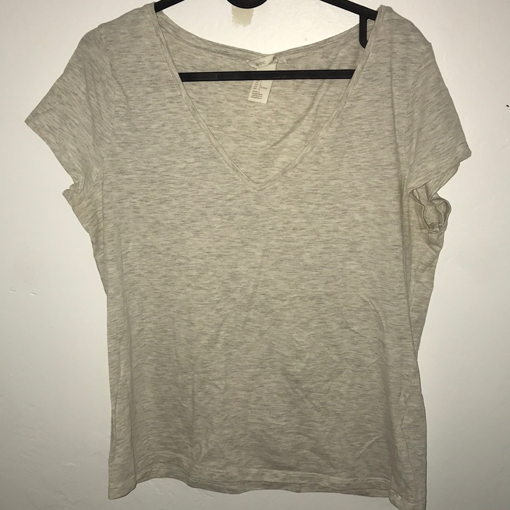 H&M Basic Grey heathered tee